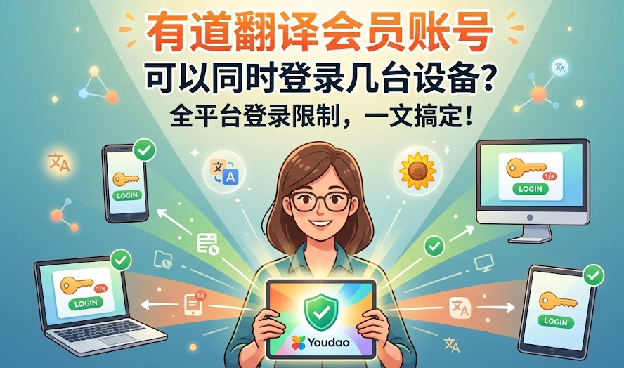 有道翻译会员账号可以同时登录几台设备